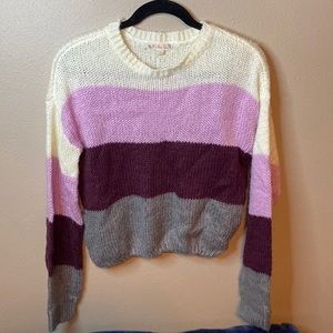 Girls purple and grey sweater